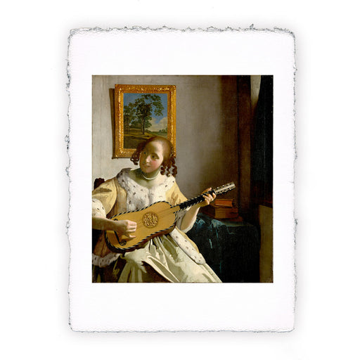 Stampa di Jan Vermeer - Suonatrice di chitarra - 1672