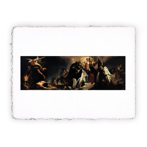 Stampa di Giambattista Tiepolo - La Madonna del Carmelo e le anime del Purgatorio - 1730