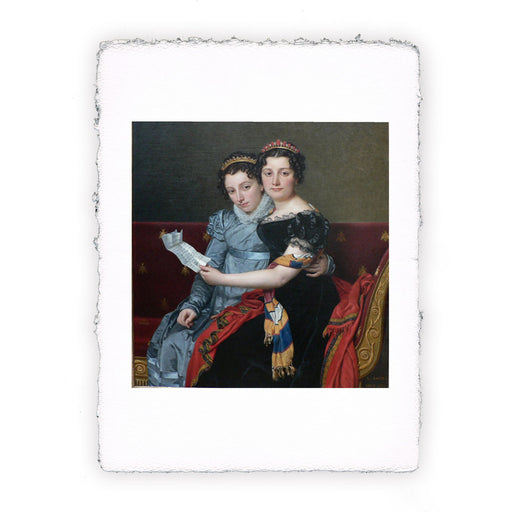 Stampa di Jacques Louis David - Le sorelle Zenaide e Charlotte Bonaparte - 1821