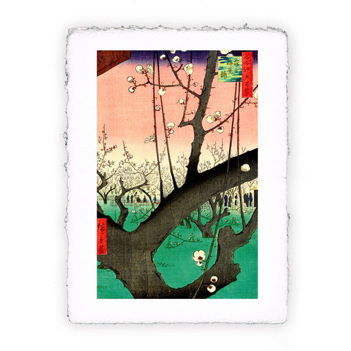 Stampa di Utogawa Hiroshige - Il giardino dei susini, Kameido 1857
