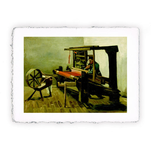 Stampa di Vincent van Gogh - Tessitore rivolto a sinistra al telaio - 1884