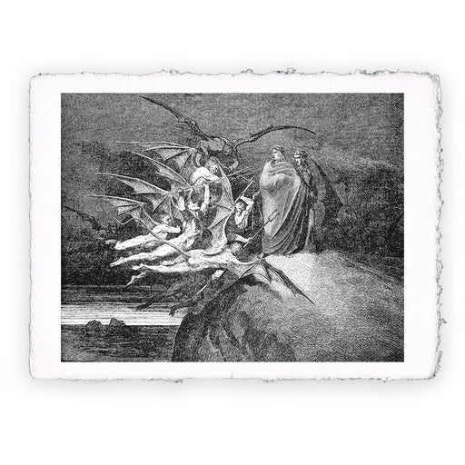Stampa di Gustave Doré - Inferno canto 21 - 1
