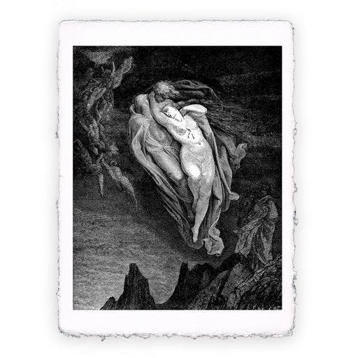 Stampa di Gustave Doré - Inferno canto 05 - 1