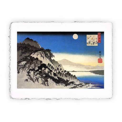 Stampa di Utogawa Hiroshige - La luna autunnale vista da Ishiyama
