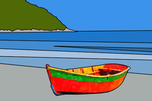 La barca rossa - Stampa Fine Art