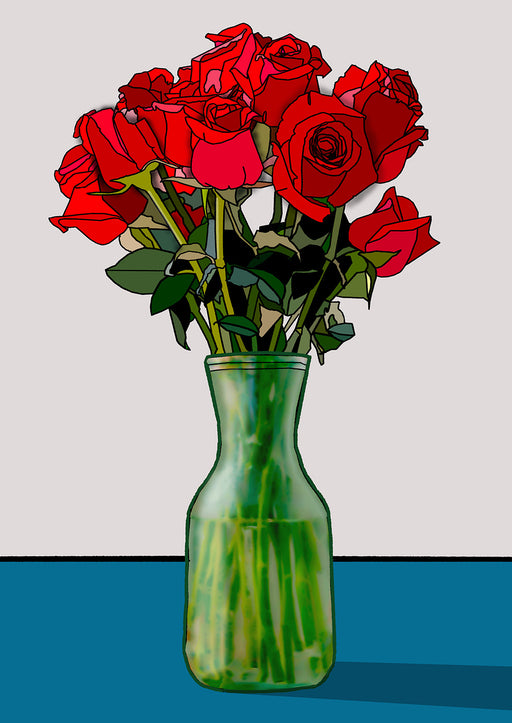 Rose rosse per te - Stampa Fine Art