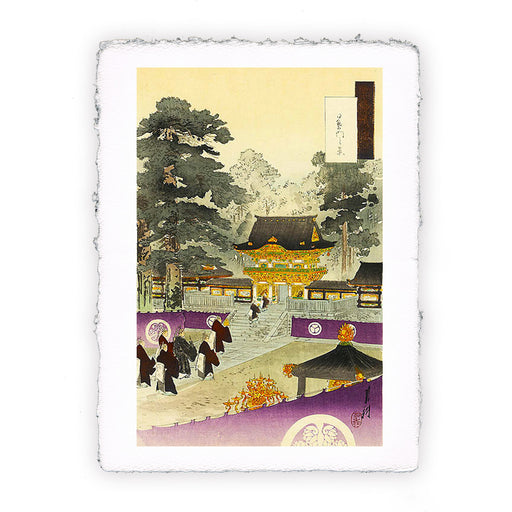 Stampa di Gekko - Veduta della porta di Higurashi a Toshogu Shrine