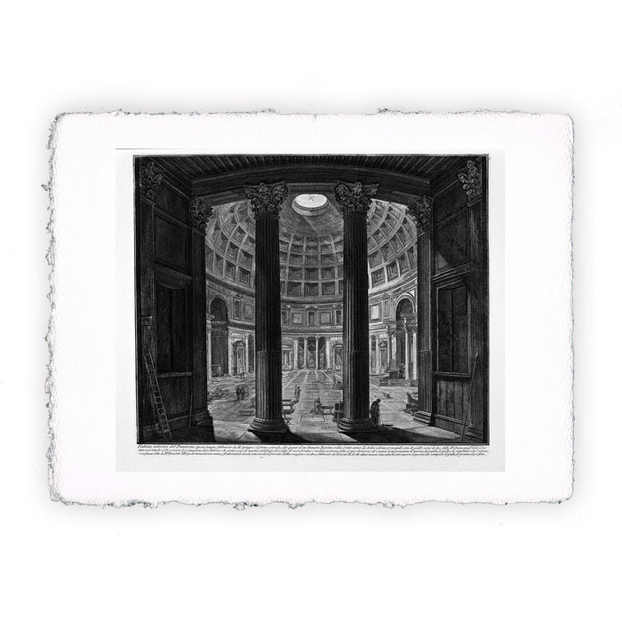 Stampa di Giambattista Piranesi - Veduta interna del Pantheon