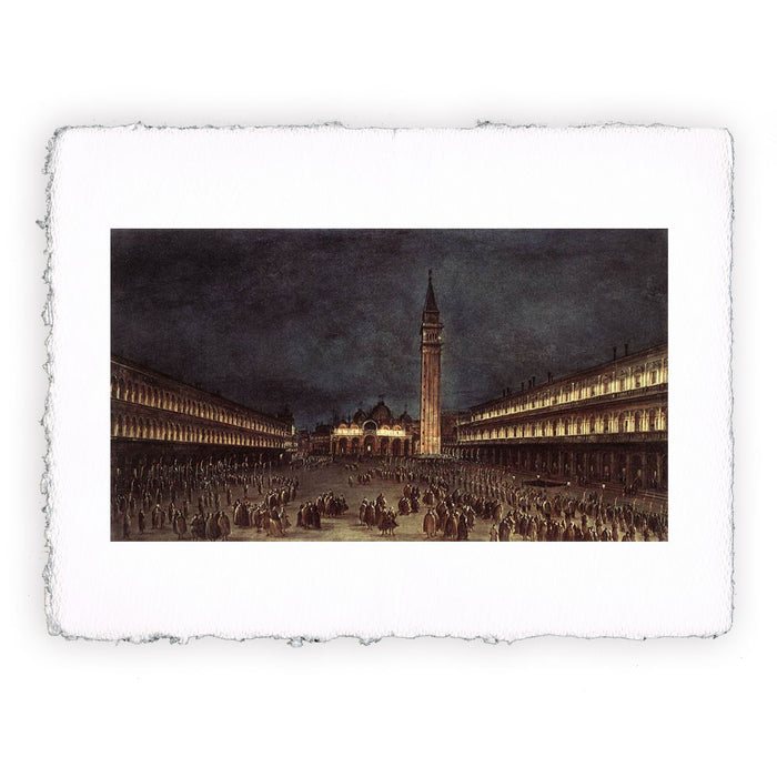 Stampa di Francesco Guardi - Processione notturna in San Marco, Venezia - 1758