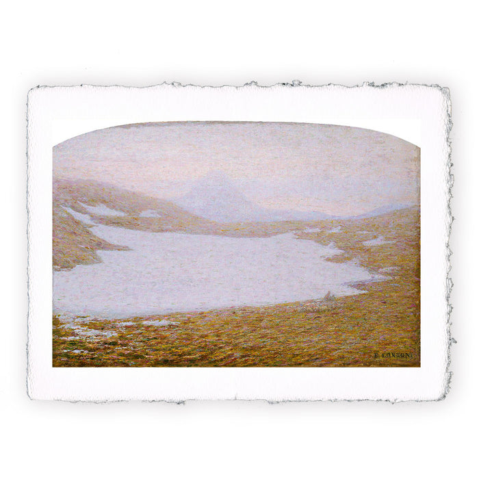 Stampa di Emilio Longoni - Primavera in alta montagna - 1912