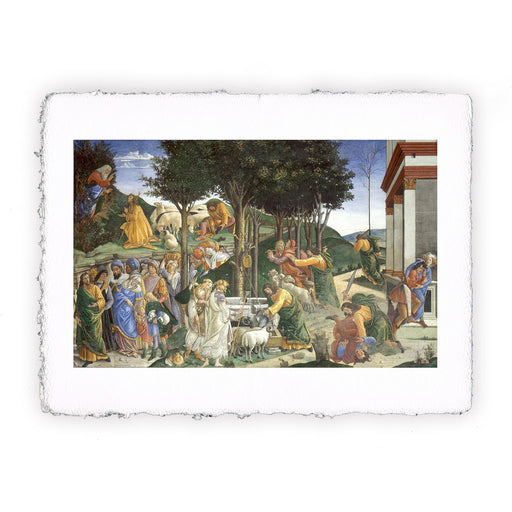 Stampa di Sandro Botticelli - La gioventù di Mosè - 1480-1481