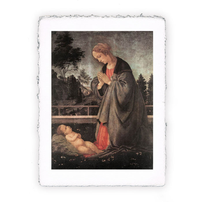 Stampa di Filippino Lippi - Adorazione del Bambino - 1483