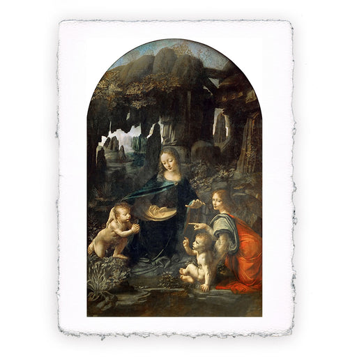 Stampa di Leonardo da Vinci - La Vergine delle rocce (Louvre)  - 1483-1486