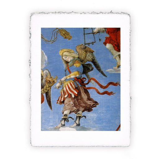 Stampa di Filippino Lippi - Cappella Carafa. Assunzione. Angelo con tamburi. Dettaglio - 1488-1493