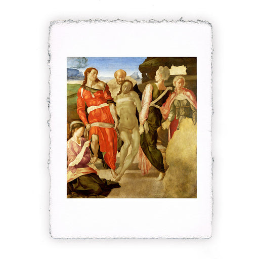 Stampa di Michelangelo - Deposizione di Cristo nel sepolcro - 1500-1501