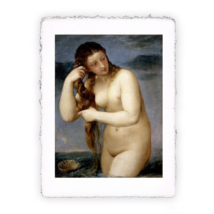 Titian print - Venus coming out of the sea or Venus Anadiomene - 1520