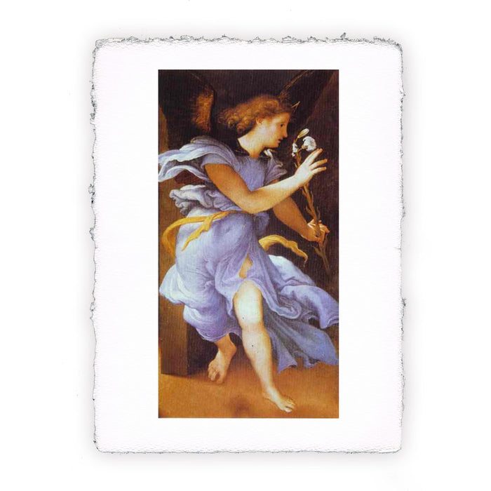 Stampa Pitteikon di Lorenzo Lotto - L'Angelo dell'Annunciazione II del 1530