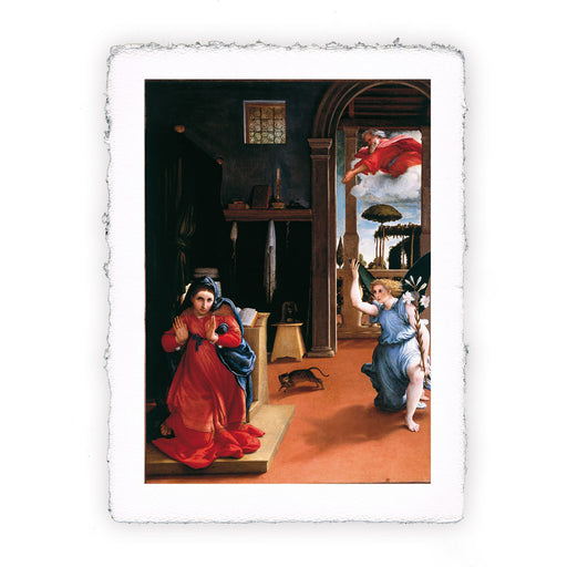Stampa Pitteikon di Lorenzo Lotto - L'annunciazione del 1534