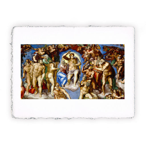 Stampa di Michelangelo - Giudizio Universale. Cristo giudice e il primo anello - 1534-1541
