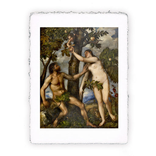 Stampa di Tiziano - La caduta dell'uomo - 1550
