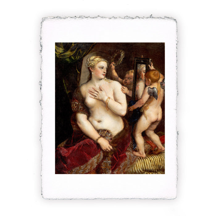 Stampa di Tiziano - Venere allo specchio - 1553-1554
