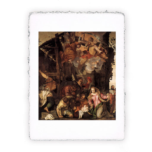 Stampa di Paolo Veronese - Adorazione dei pastori - 1557