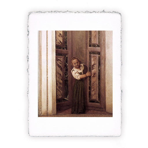 Stampa di Paolo Veronese - Bambina sulla soglia - 1560-1561
