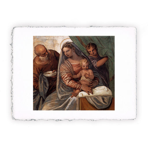 Stampa di Paolo Veronese - La Sacra Famiglia - 1560-1561