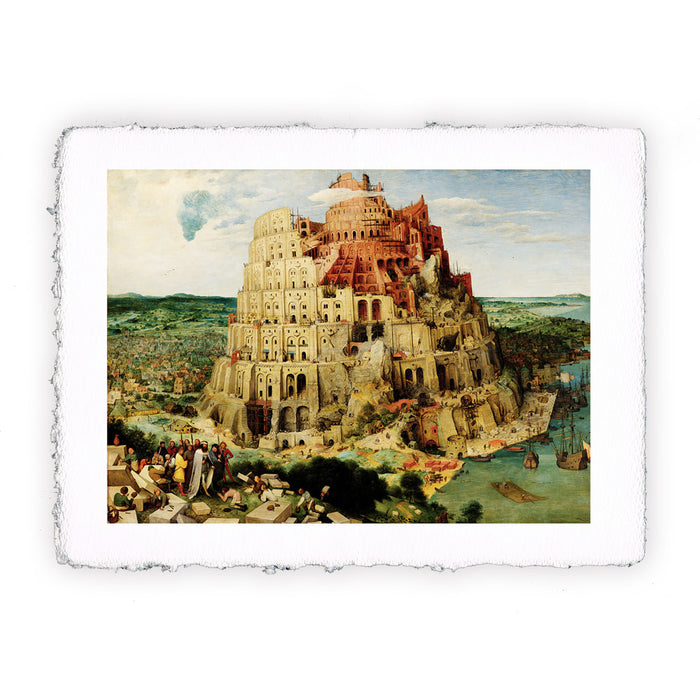 Stampa Pitteikon di Pieter Bruegel il Vecchio - La grande Torre di Babele del 1563
