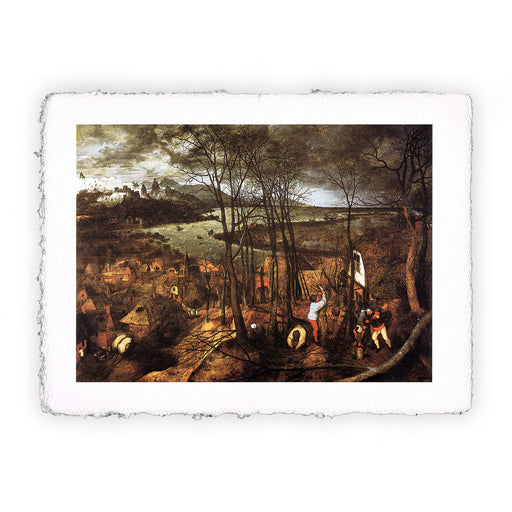 Stampa Pitteikon di Pieter Bruegel il Vecchio - Giornata buia (Mesi: febbraio e/o marzo) del 1565