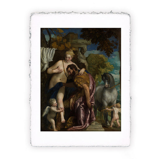 Stampa di Paolo Veronese - Marte e Venere uniti da Amore - 1570