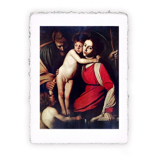 Stampa di Caravaggio - Sacra famiglia con San Giovanni Battista - 1605-1606
