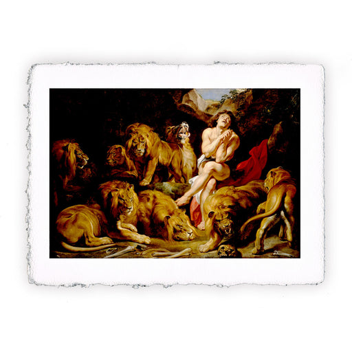 Stampa di Rubens - Daniele nella fossa dei leoni - 1615