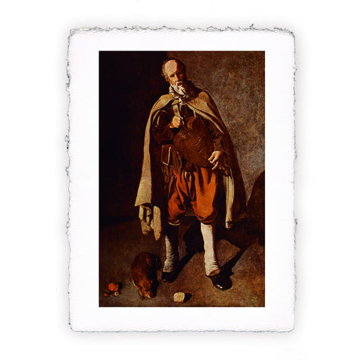 Stampa di Georges de La Tour - Il suonatore di ghironda con cane - 1622-1625