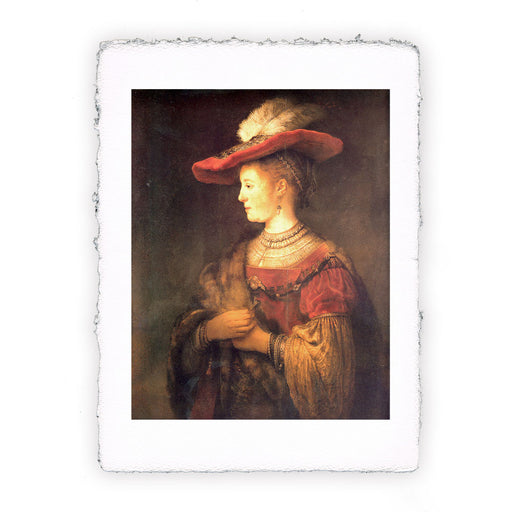 Stampa di Rembrandt - Ritratto di Saskia van Uylenburgh - 1634