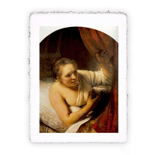 Stampa di Rembrandt - Donna a letto - 1645