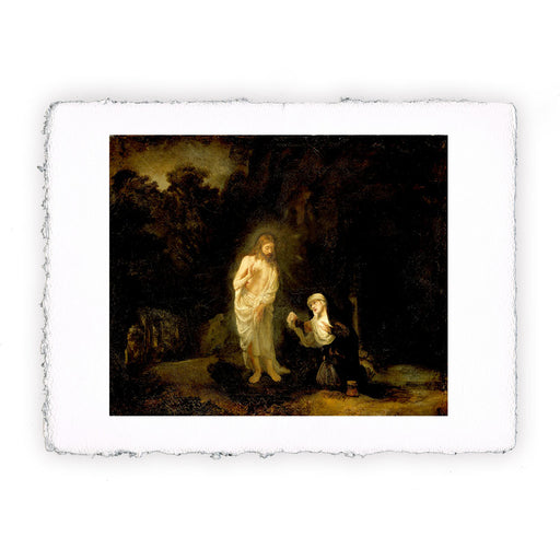 Stampa di Rembrandt - Cristo che appare a Maria Maddalena. Noli me tangere - 1651