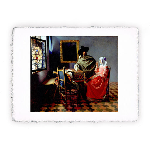 Stampa di Jan Vermeer - Bicchiere di vino - 1658