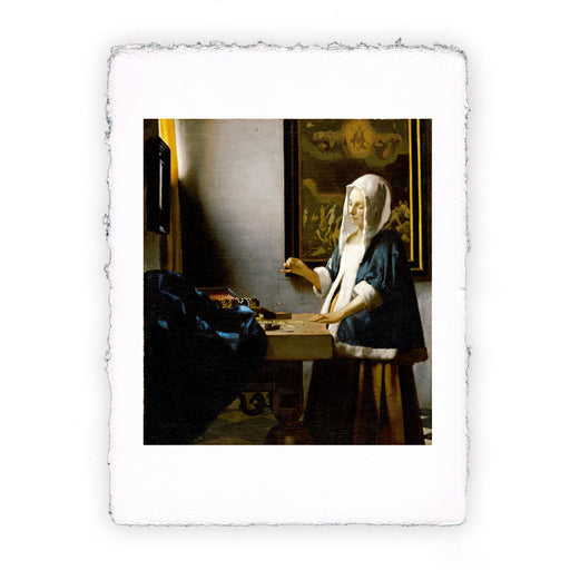 Stampa di Jan Vermeer - Pesatrice di perle - 1664