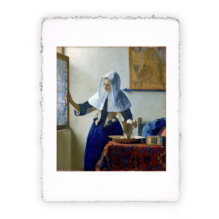 Stampa di Jan Vermeer - Donna con brocca d'acqua - 1665