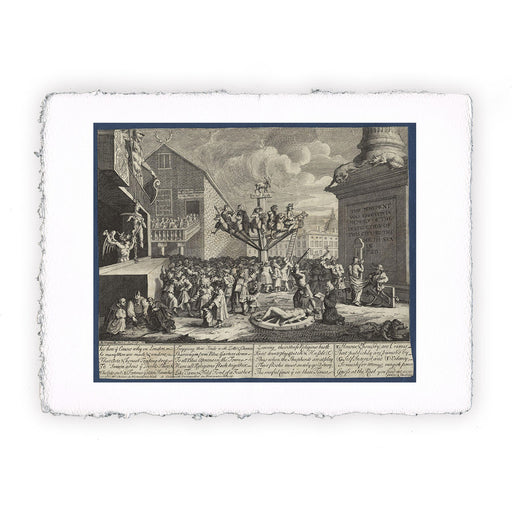 Stampa di William Hogarth - Stampa emblematica dello schema per il Mare del Sud - 1721