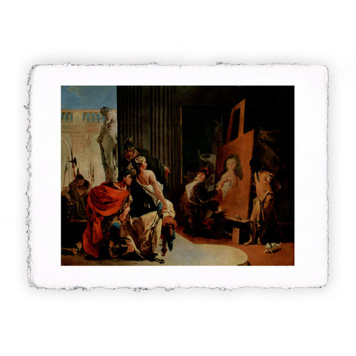 Stampa di Giambattista Tiepolo - Alessandro il Grande e Campaspe nello studio di Apelle - 1726