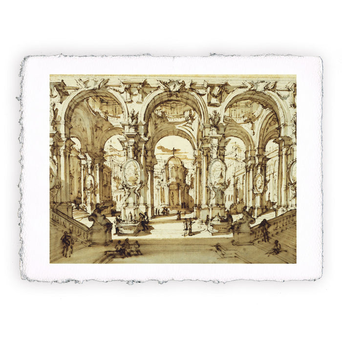 Stampa di Filippo Juvarra - Fantasia architettonica - 1728