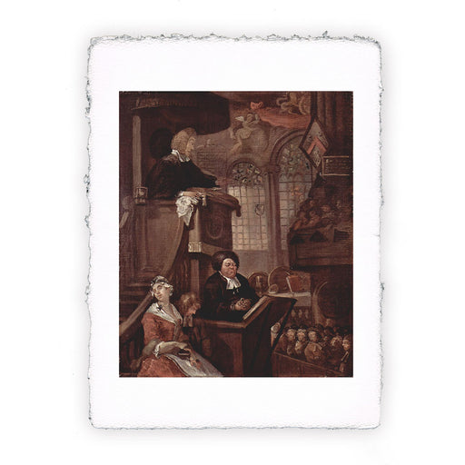 Stampa di William Hogarth - La chiesa dei dormienti - 1729