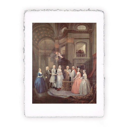 Stampa di William Hogarth - Le nozze di Stephen Beckingham e Mary Cox - 1729