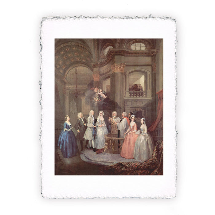 Stampa di William Hogarth - Le nozze di Stephen Beckingham e Mary Cox - 1729