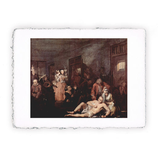 Stampa di William Hogarth - Il manicomio - 1732-1735