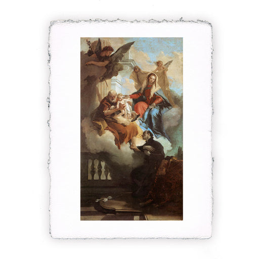 Stampa di Giambattista Tiepolo - Apparizione della Sacra Famiglia in una visione di S. Gaetano - 1736