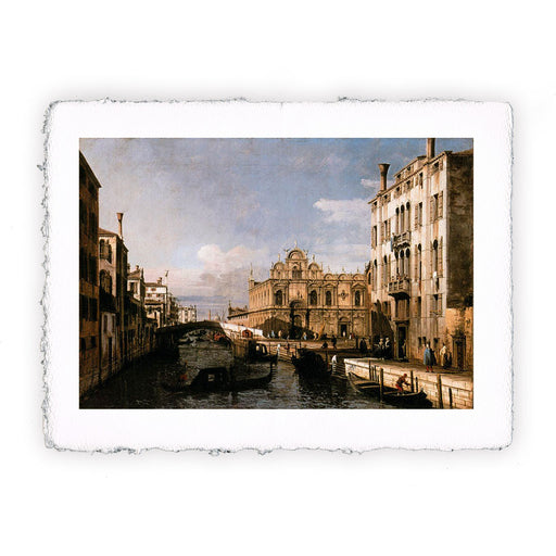 Stampa di Bernardo Bellotto - Rio dei mendicanti e la scuola di San Marco - 1738-1741