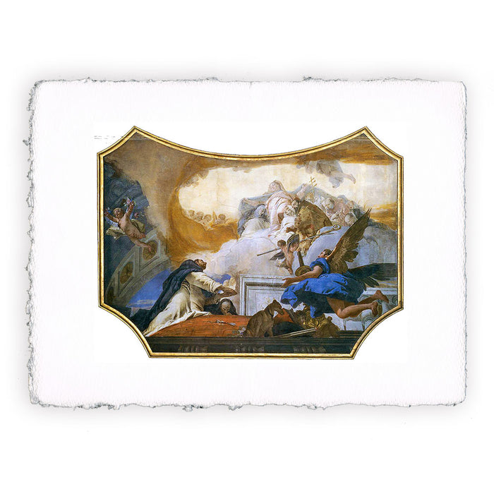 Stampa di Giambattista Tiepolo - La Vergine appare a San Domenico - 1739